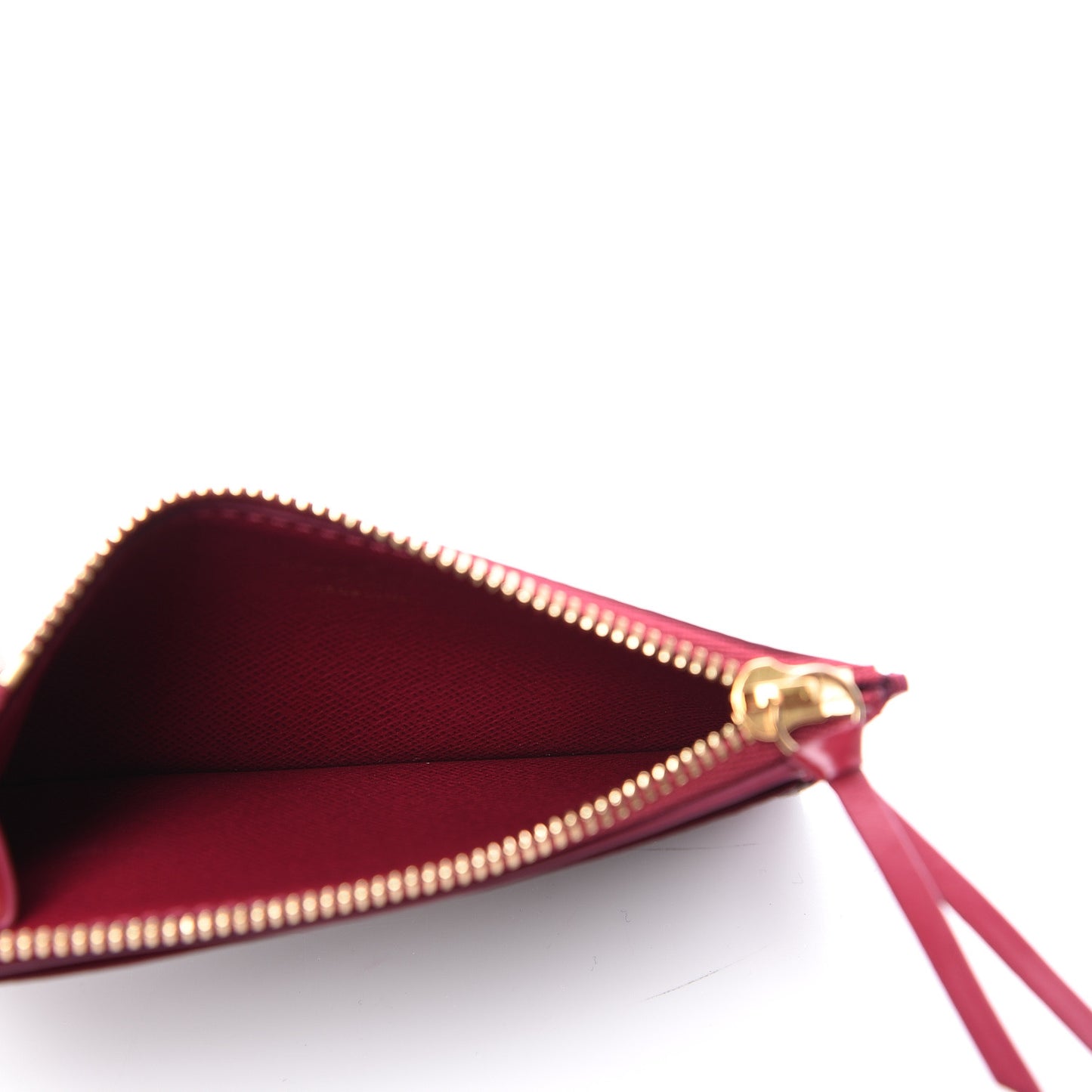Monogram Zipped Card Holder Fuchsia