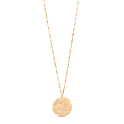 Van Cleef & Arpels 18K Yellow Gold Zodiac Libra Pendant Necklace 1 of 5