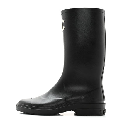 Chanel Caoutchouk CC High Boots 41 Black 1 of 9