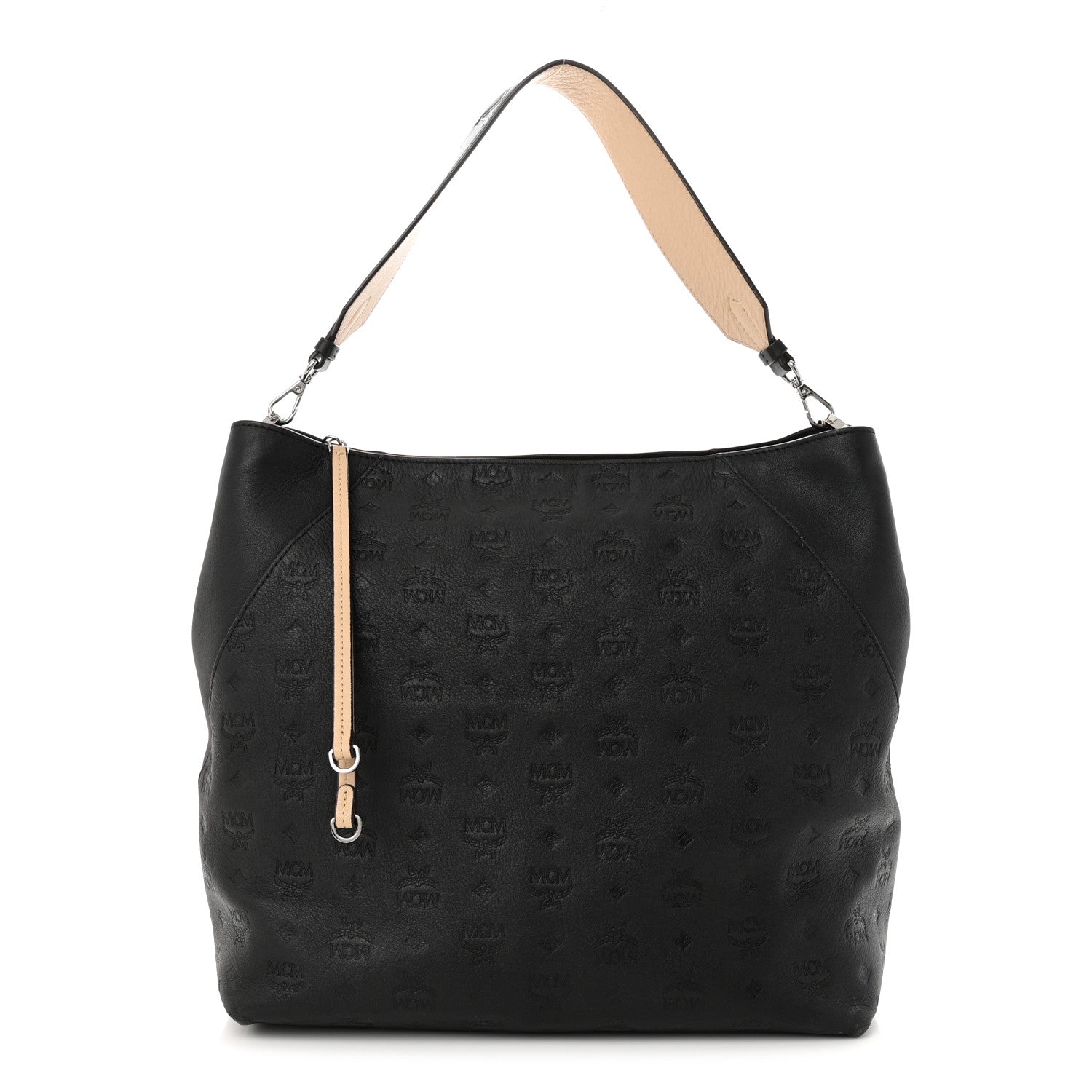 MCM Calfskin Ottomar Large Klara Hobo Black Black 1 of 12