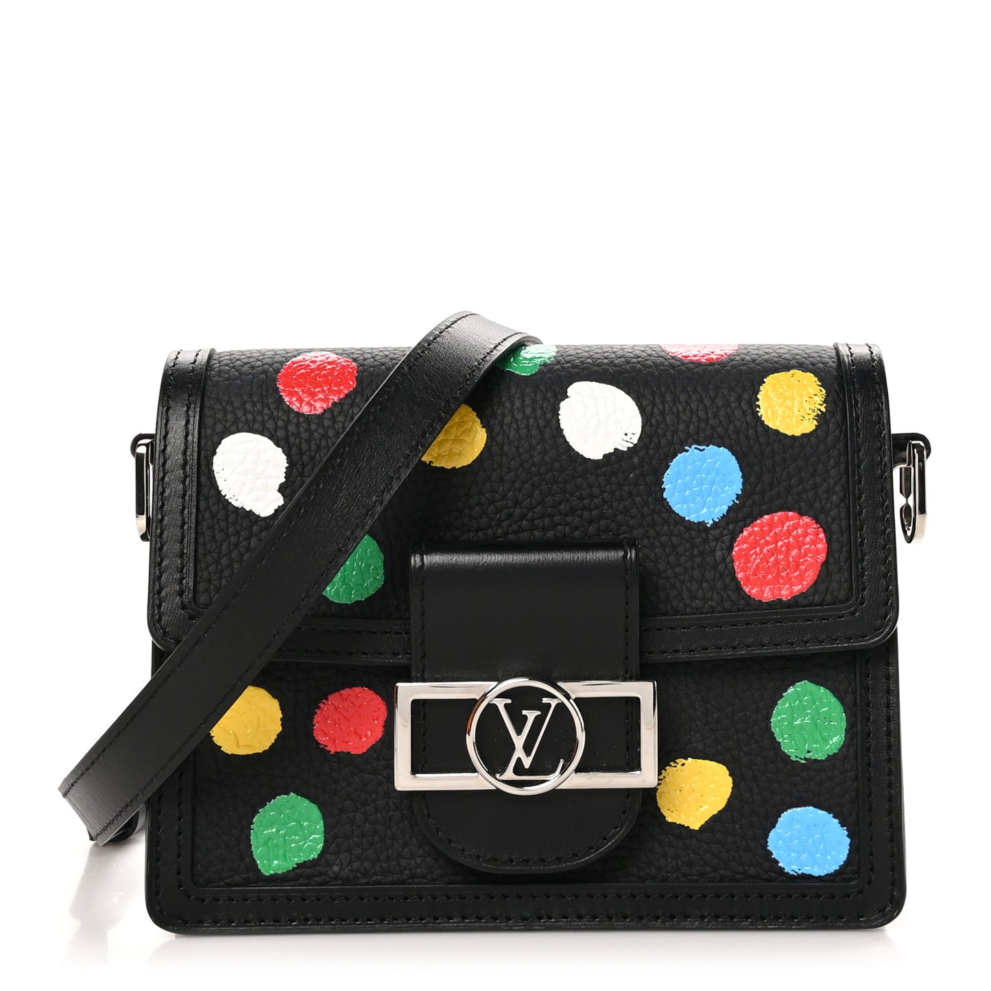 LV X YK Taurillon Dots Dauphine Mini Black
