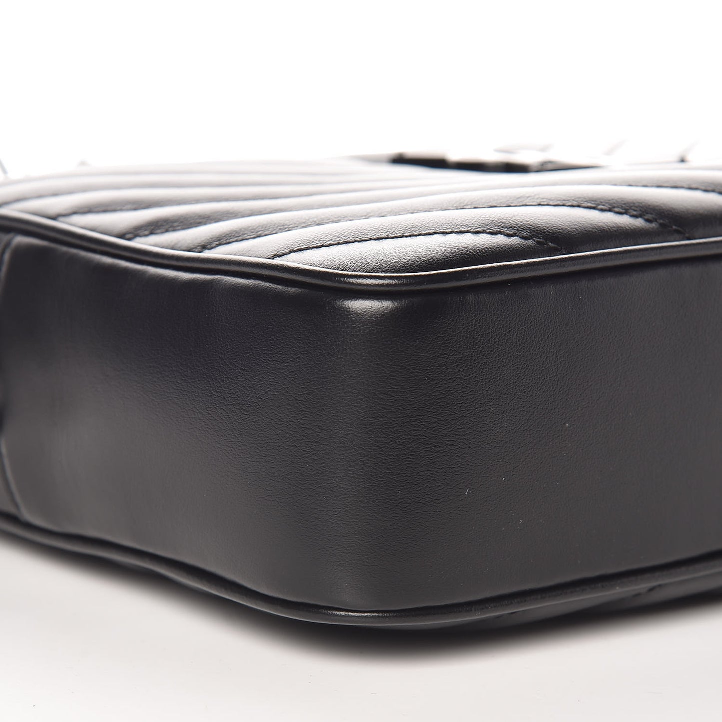 Calfskin Matelasse Monogram Lou Camera Bag Black
