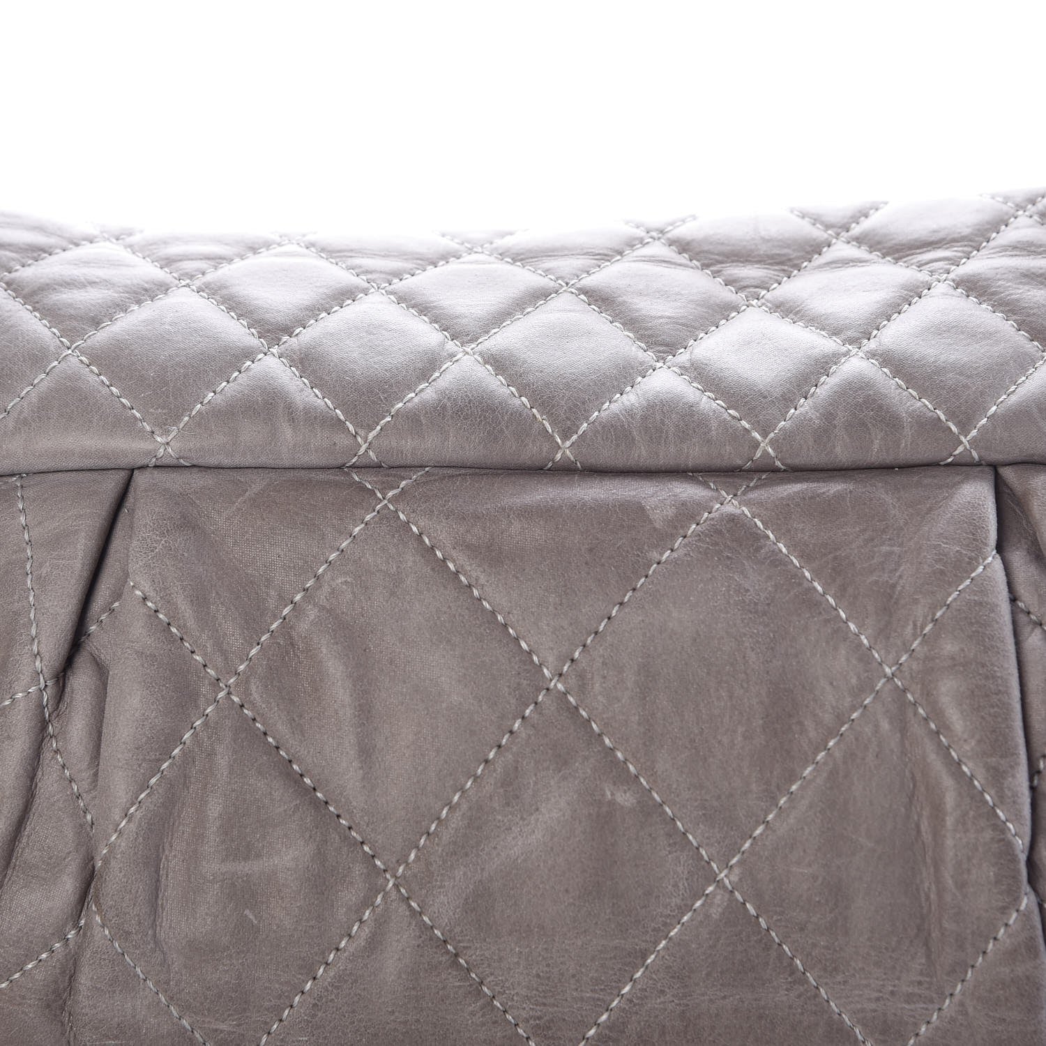 Chanel Iridescent Calfskin Large Chic Quilt Flap Grey 11 of 16