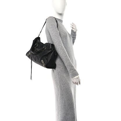 Balenciaga Chevre Silver Metallic Edge Hardware City Black 2 of 13