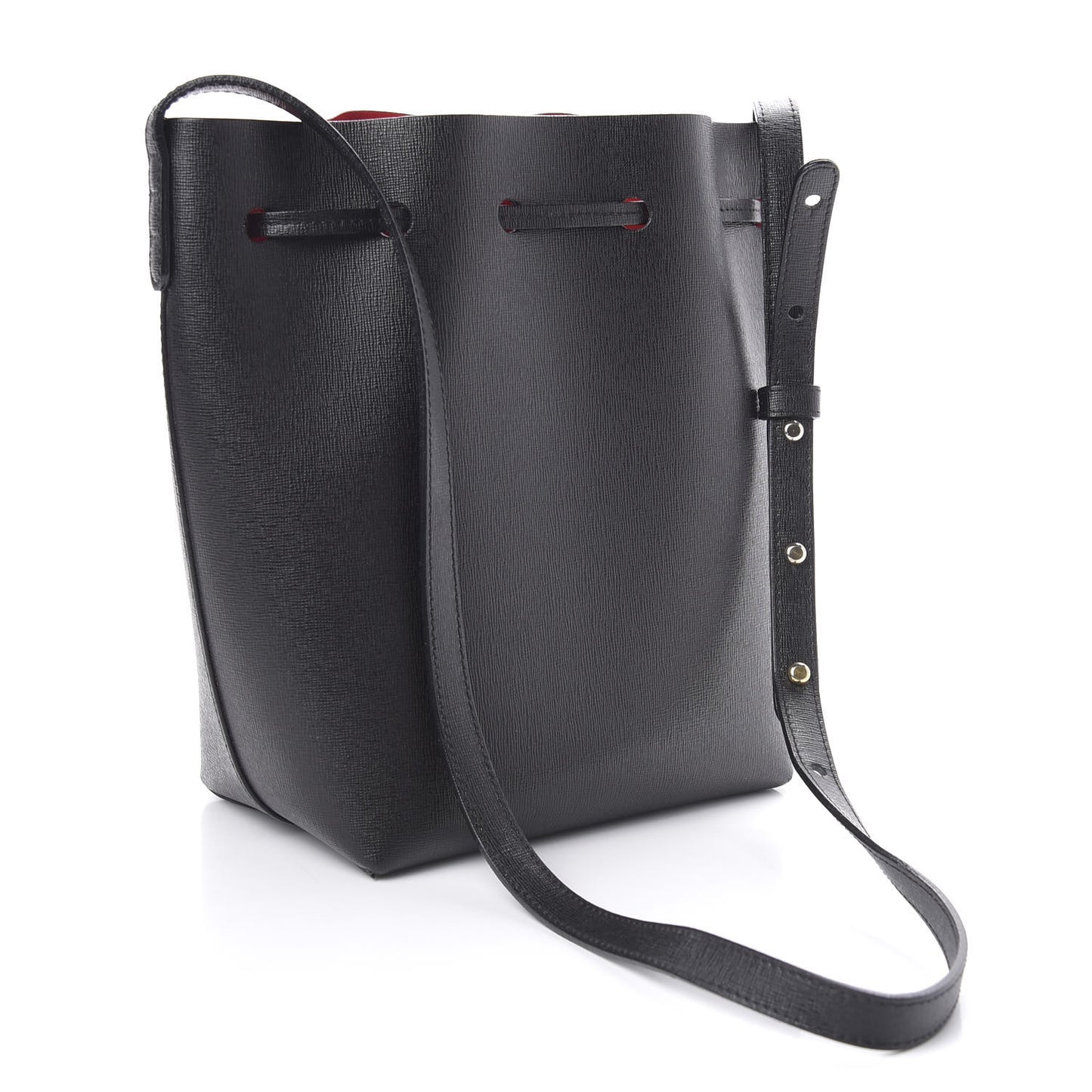 Saffiano Mini Bucket Bag Black Flamma