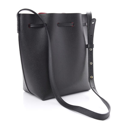 Mansur Gavriel Saffiano Mini Bucket Bag Black Flamma 3 of 16