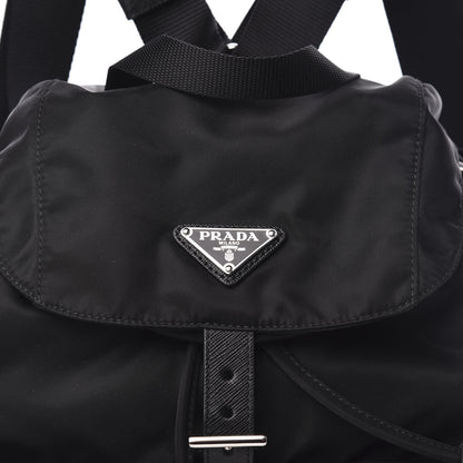 Prada Tessuto Nylon Saffiano Medium Backpack Black 8 of 8