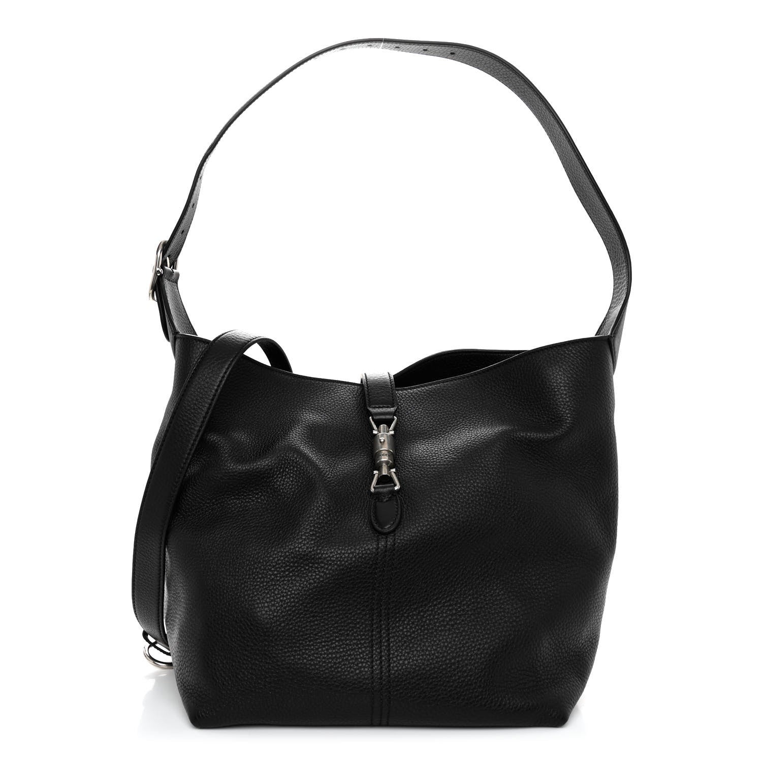 Gucci Soft Grained Calfskin Small Jackie 1961 Shoulder Bag Black 1 of 10
