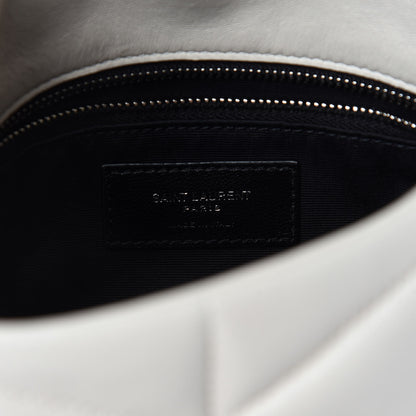 Saint Laurent Lambskin Quilted Toy Loulou Puffer Monogram Chain Satchel Crema Soft 10 of 13