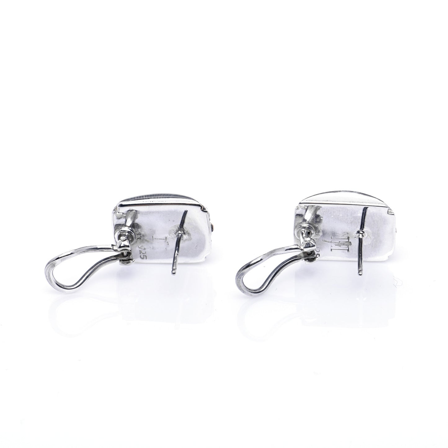 Sterling Silver 18K Yellow Gold Jaisalmer Omega Earrings