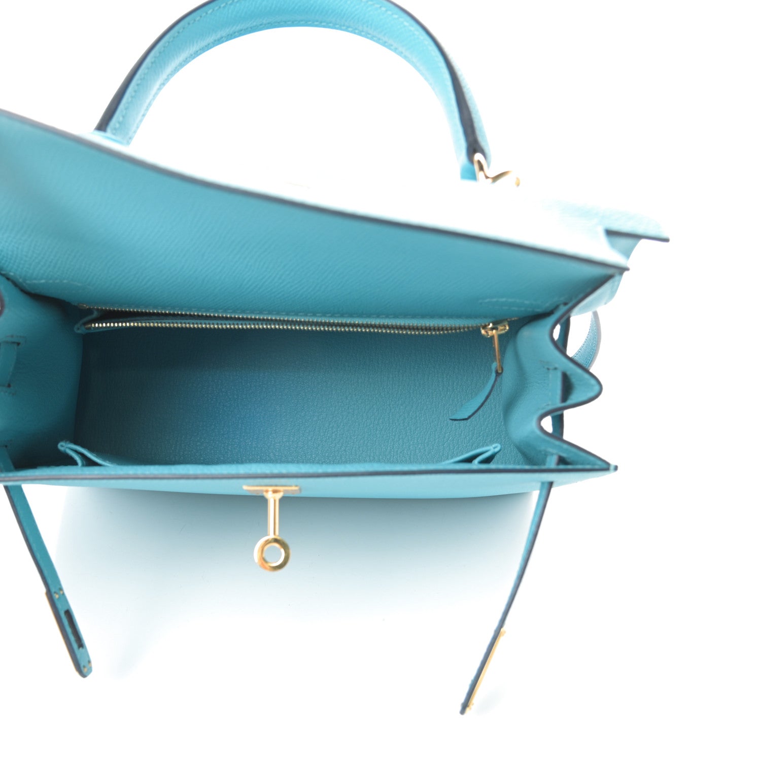 Hermes Epsom Kelly Sellier 25 Bleu Du Nord 4 of 10