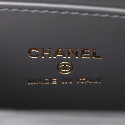 Chanel Shiny Aged Calfskin Quilted Mini Nano Kelly Shopper Grey 6 of 11