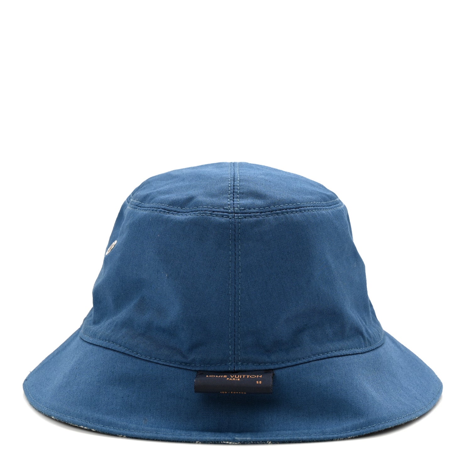 Louis Vuitton Monogram Denim Transformable Bob Bucket Hat 58 Blue