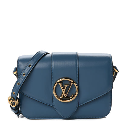 Louis Vuitton Smooth Calfskin LV Pont 9 Blue Orage 1 of 9