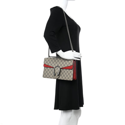 Gucci GG Supreme Monogram Small Dionysus Shoulder Bag Red 2 of 14