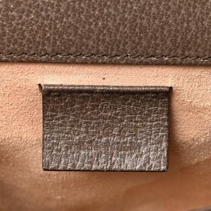 Gucci GG Supreme Monogram Textured Dollar Calfskin Web Mini Ophidia Chain Shoulder Bag Beige Ebony New Acero 6 of 10