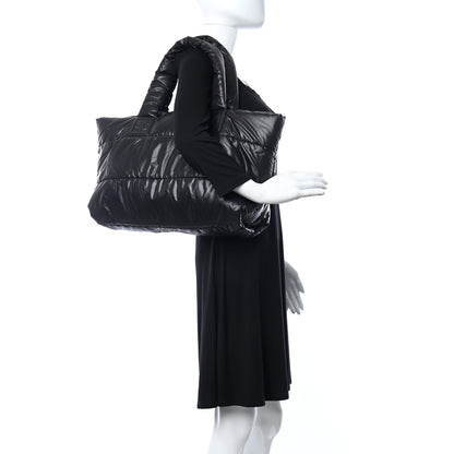 Chanel Nylon Quilted Coco Cocoon Reversible Tote Black 2 of 11