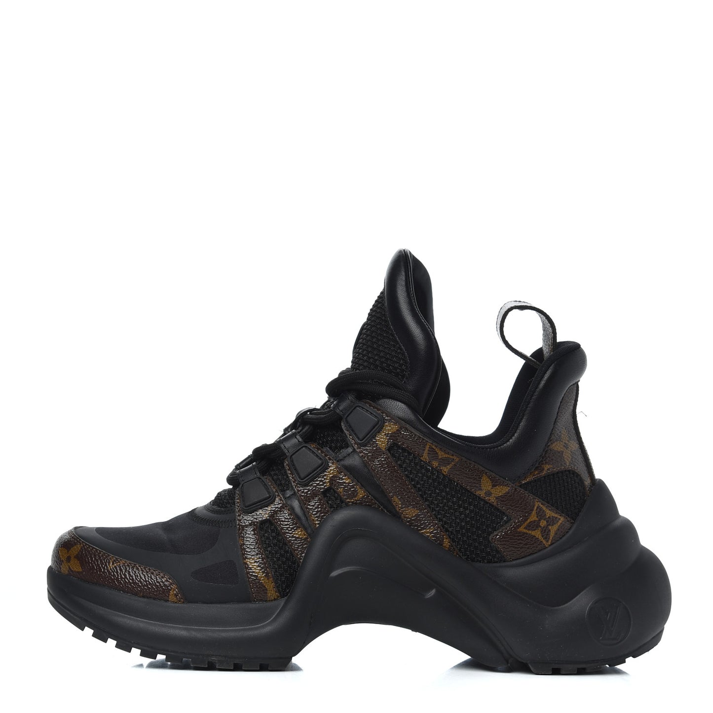Calfskin Patent Monogram LV Archlight Sneakers 37.5 Black