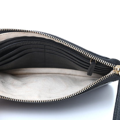 Gucci Pebbled Calfskin Soho Wristlet Black 5 of 9