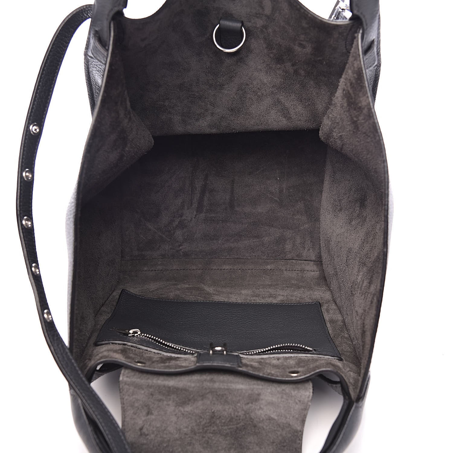 Celine Supple Grained Calfskin Small Long Strap Big Bag Anthracite 5 of 10