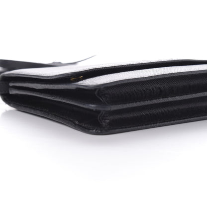 Prada Saffiano Metal Flap Wallet With Strap Black 7 of 8