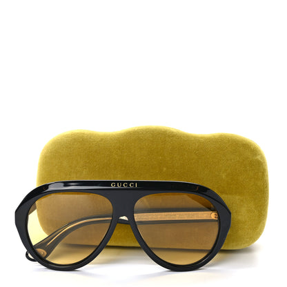 Gucci Double G Navigator Sunglasses GG 0479S Black 9 of 9