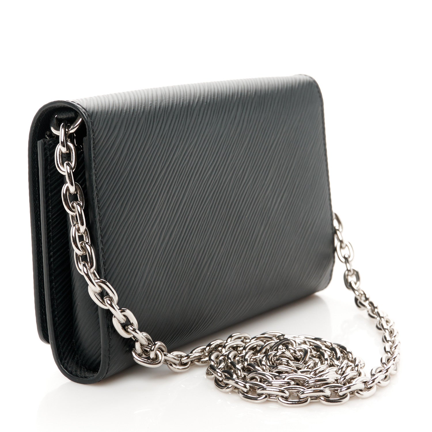 Louis Vuitton Epi Twist Chain Wallet Black 3 of 10