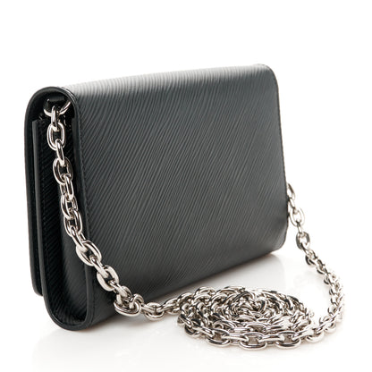 Louis Vuitton Epi Twist Chain Wallet Black 3 of 10