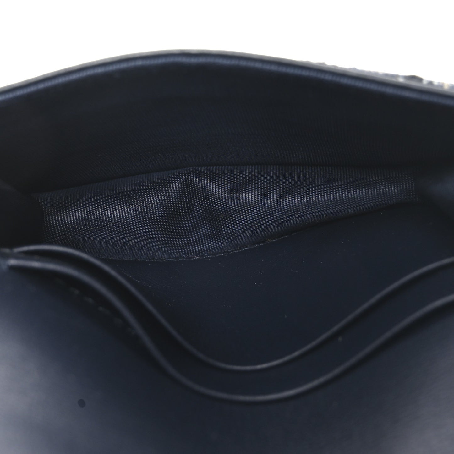 Oblique Saddle Card Holder Blue