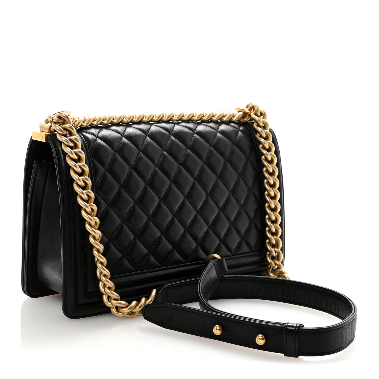 Chanel Lambskin Quilted Medium Boy Flap Black 3 of 10