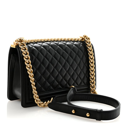 Chanel Lambskin Quilted Medium Boy Flap Black 3 of 10