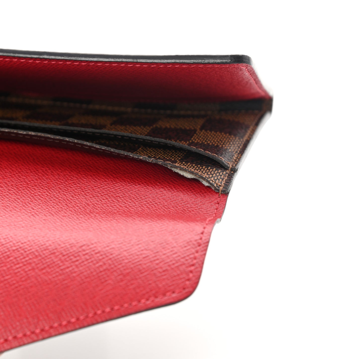 Damier Ebene Josephine Wallet Red