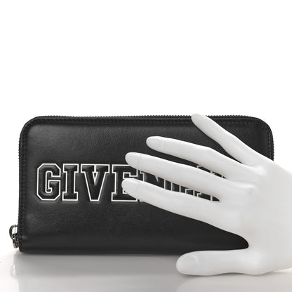 Givenchy Calfskin Logo Zip Around Wallet Black 2 of 8