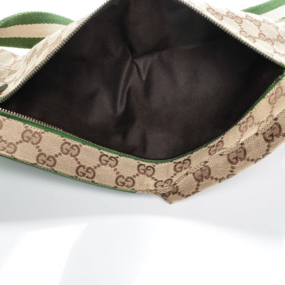 Gucci GG Monogram Web Double Pocket Belt Bag Green 7 of 7