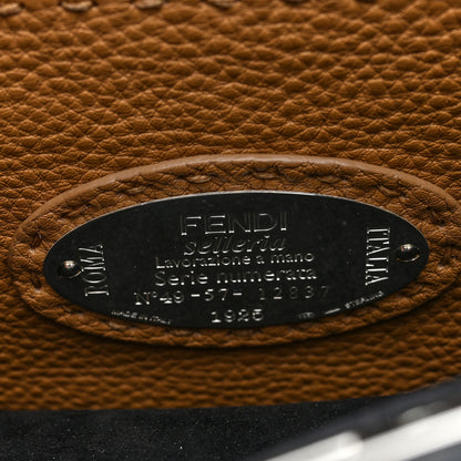 Fendi Cuoio Romano Selleria Chamois Medium Peekaboo I SEE U Satchel Black Camel Sunflower 6 of 9