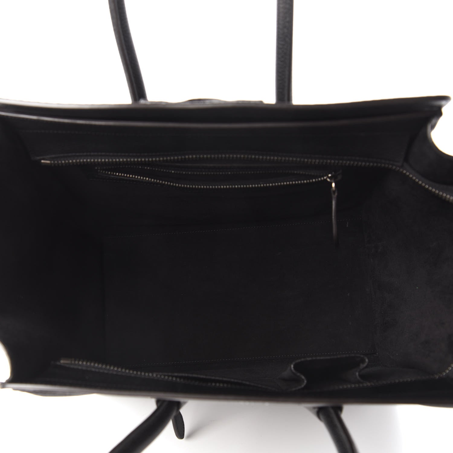 Celine Drummed Calfskin Mini Luggage Black 5 of 9