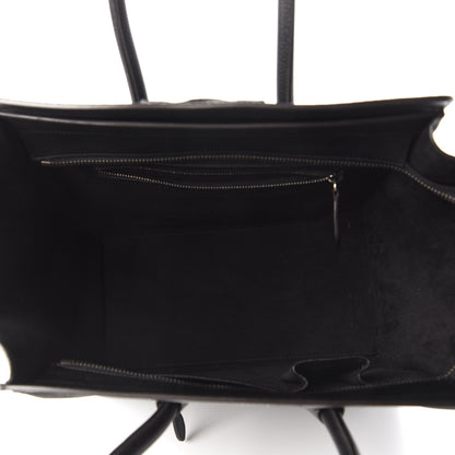 Celine Drummed Calfskin Mini Luggage Black 5 of 9