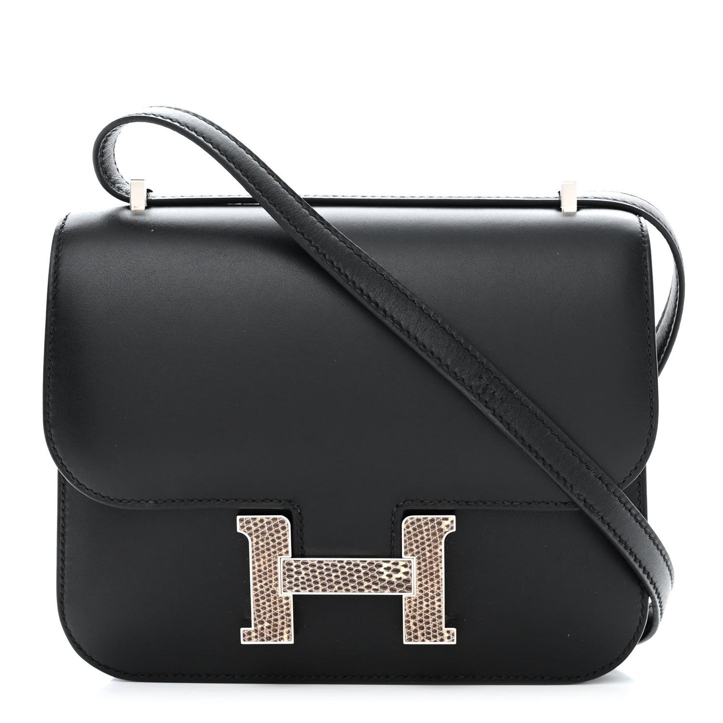 Veau Monsieur Lizard Constance 18 Black Ombre