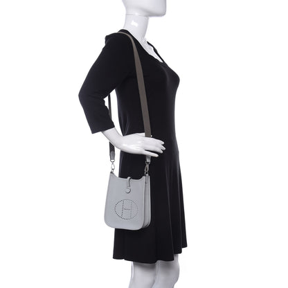 Hermes Taurillon Clemence Amazone Evelyne TPM Gris Perle Etain 2 of 11