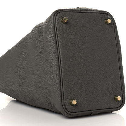 Hermes Taurillon Clemence Picotin Lock 18 PM Gris Meyer 8 of 9