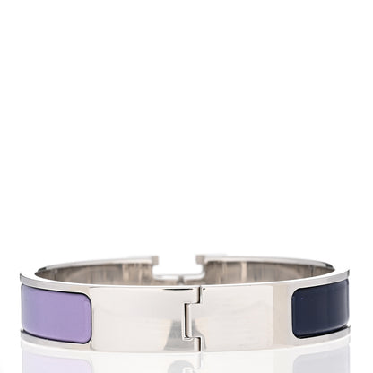 Hermes Enamel Narrow Fusion Clic Clac H Bracelet PM Lilas Ultramarine 3 of 6