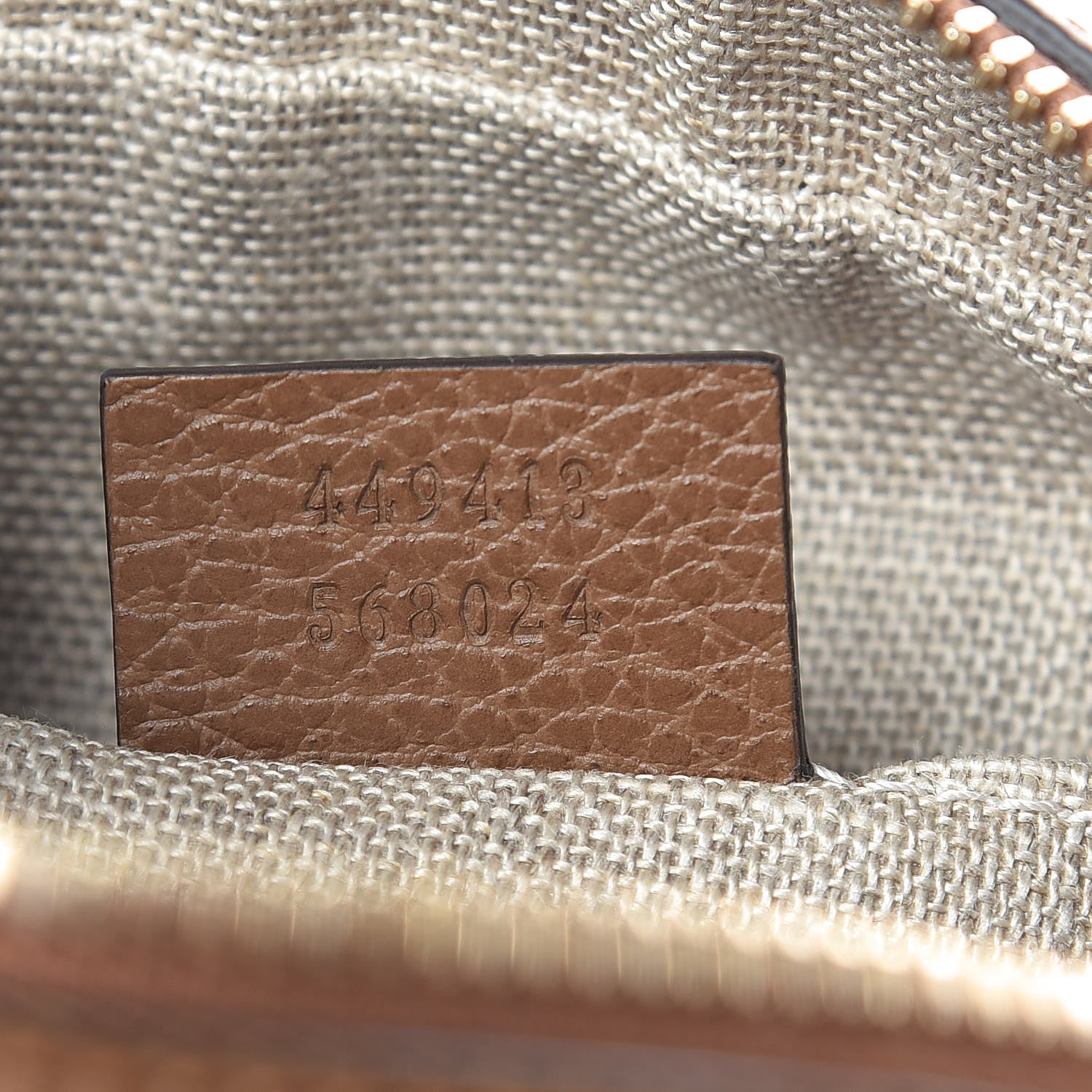 Gucci Monogram Mini Bree Messenger Bag Beige Tabacco 7 of 9