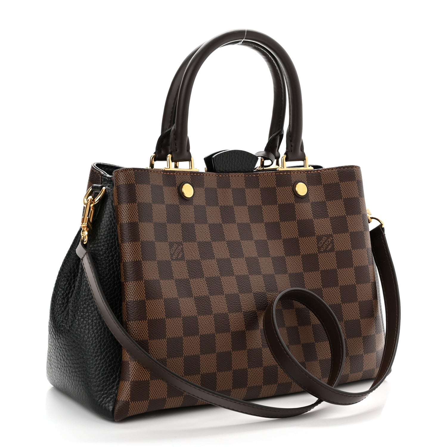 Louis Vuitton Damier Ebene Cuir Taurillon Brittany Black 3 of 12