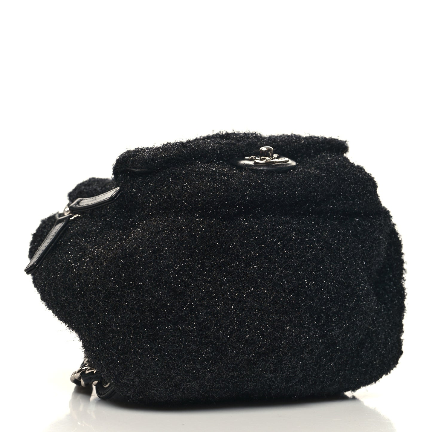 Lurex Knit Mini Pluto Glitter Backpack Black