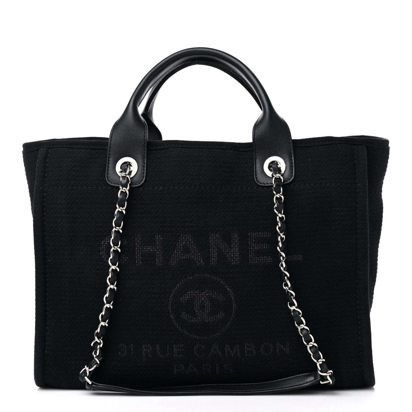 Mixed Fibers Medium Deauville Tote Black