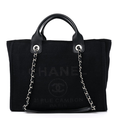 Chanel Mixed Fibers Medium Deauville Tote Black 3 of 14