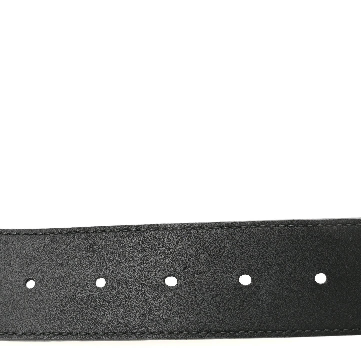 Moon Calfskin Pearl Double G 40mm Belt 80 32 Black Cream