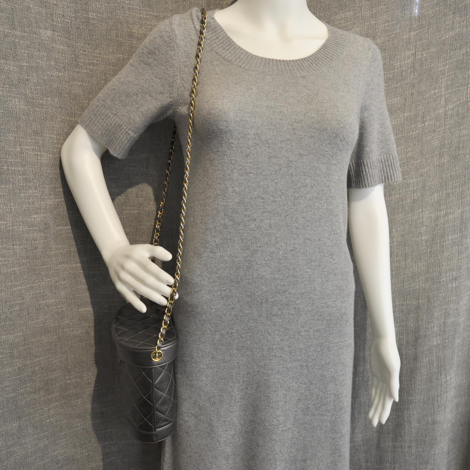 Chanel Quilted Lambskin Tassel Shoulder Bag Pewter 3 of 10