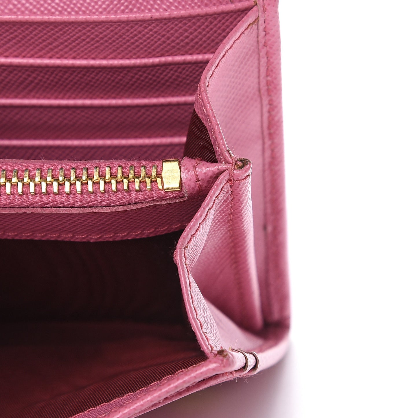 Saffiano Metal Continental Flap Wallet Begonia