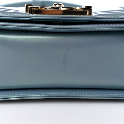 Chanel Iridescent Patent Quilted Small Boy Flap Light Blue 11 of 12